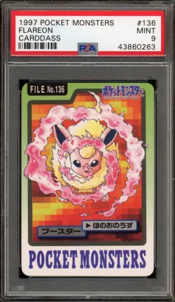 Pokemon Bandai Carddass Flareon Japanese #136 PSA 9 Mint - Image 1
