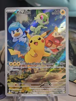 Pikachu SVP027 Scarlet & Violet Promo Illustration Rare Pokemon NM - Image 1