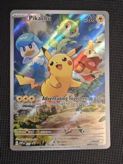 Pikachu SVP027 Scarlet & Violet Promo Illustration Rare Pokemon NM - Image 2
