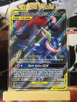 Pokemon Greninja & Zoroark GX Ultra Rare Full Art Unbroken Bonds 200/214 NM - Image 1