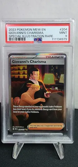 2023 Giovanni's Charisma SIR Special Illustration Rare PSA 9 Pokemon 151 204/165 - Image 1