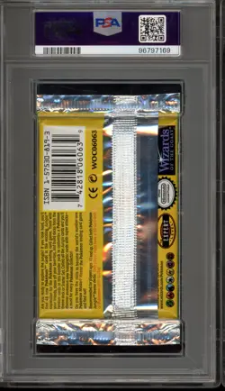Pokemon Fossil 1st Edition Flareon Art Sealed Booster Pack PSA 10 Gem Mint - Image 2