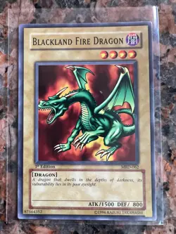 Yu-Gi-Oh! Blackland Fire Dragon Metal Raiders MRD-062 Common 1st Edition LP - Image 1