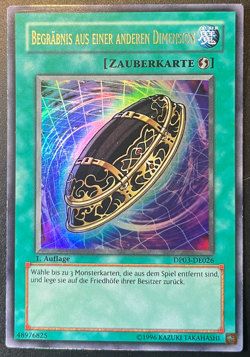 Yu-Gi-Oh! DP03-DE026 Begrabnis aus einer anderen Dimension 1. AUFLAGE ULTRA RARE - Image 1