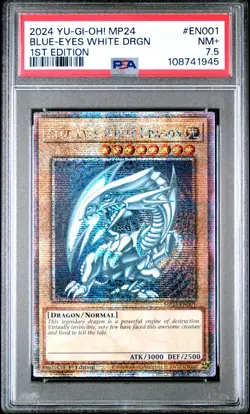 2024 Yu-gi-oh! Blue-Eyes White Dragon MP24-EN001 PSA 7.5 Quarter Century - Image 1