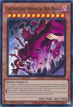 Yugioh! Earthbound Immortal Red Nova - MZTM-EN044 - Super Rare - 1st Edition Nea - Image 1