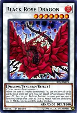 Yugioh! LP Black Rose Dragon - LED4-EN028 - Common - 1st Edition Lightly Played, - Image 1