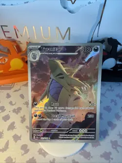 Pokemon TCG Tyranitar Scarlet & Violet Paldea Evolved Holo Card 222/193 IR - Image 1