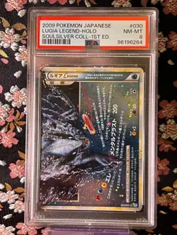 [Swirl PSA 8] Lugia Legend Bottom 1st ED 030 070 Holo Japanese Pokemon Card - Image 1