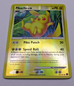 Pikachu 70/100 Reverse Holo Foil Vintage 2008 Pokemon Card! - Image 3