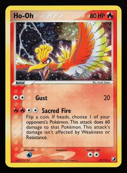 Ho-Oh 27/115 Holo SWIRL EX Unseen Forces Pokemon Card - Image 1