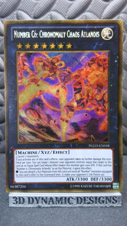 | Yugioh Number C6: Chronomaly Chaos Atlandis PGLD-EN018 Secret Rare NM- 🔥 | - Image 1
