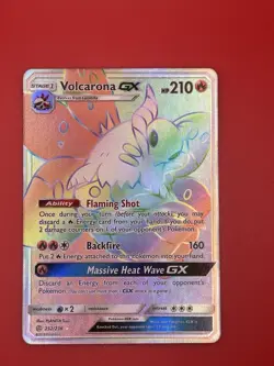 Pokemon TCG Volcarona GX Cosmic Eclipse Secret Rare Card 252/236 - Image 1