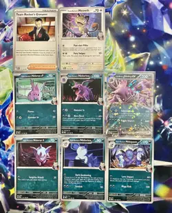 Pokemon Destined Rivals Team Rocket's Giovanni Bundle 8 Cards 7 Regular 1 Holo - Image 2