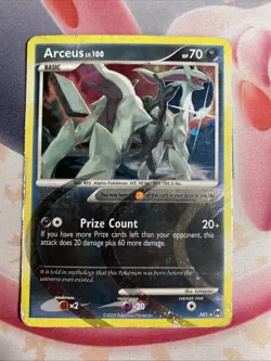Pokemon TCG Arceus AR1 DPP Arceus Holo Rare Card EN-DMG 2009 - Image 1