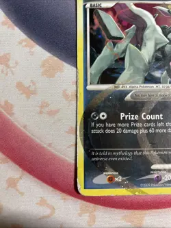Pokemon TCG Arceus AR1 DPP Arceus Holo Rare Card EN-DMG 2009 - Image 2