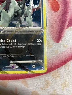 Pokemon TCG Arceus AR1 DPP Arceus Holo Rare Card EN-DMG 2009 - Image 5