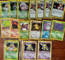 Vintage Pokemon card lot, 7 Holo, 6 First Edition, 2 Error cards, 250+ cards - Image 1