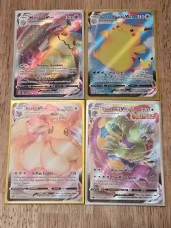 Lot of 15 Pokemon TCG Cards VMax, Pikachu, Eevee, Mimikyu - Image 2