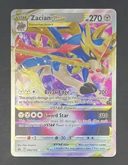 Pokemon Card Zacian VSTAR 096/159 Crown Zenith - Near Mint - Image 1