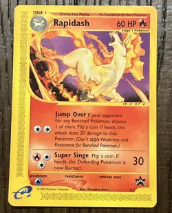 Pokemon TCG Rapidash Black Star Promo #51 Trading Card - Image 1