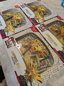 Pokemon TCG Scarlet & Violet 151 Zapdos ex Collection Box Case Of 4-Booster Pack - Image 2