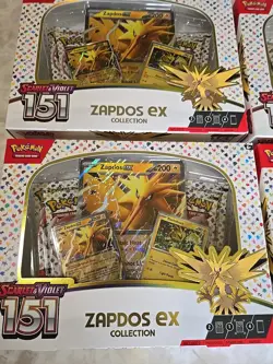 Pokemon TCG Scarlet & Violet 151 Zapdos ex Collection Box Case Of 4-Booster Pack - Image 4