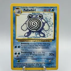 1999 Pokemon Base Set Poliwhirl 38/102 WOTC Non-Holo NM Vintage Card - Image 1