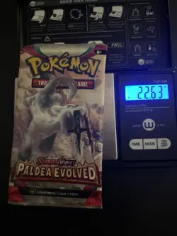 Heavy 22.63g Pokemon Sealed Paldea Evolved Booster Pack - Image 1