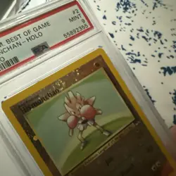 2003 Pokemon ~ Best of Game Promo ~ Hitmonchan-Holo #2 ~ PSA 9 MINT 2 SWIRLS! - Image 5