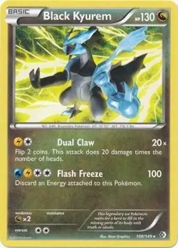 Pokemon TCG - Black Kyurem - 100/149 - Rare - Boundaries Crossed [Near Mint] - Image 1