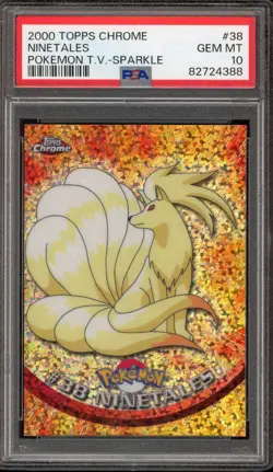 Pokemon Topps Chrome Ninetales Sparkle #38 PSA 10 Gem Mint - Image 1