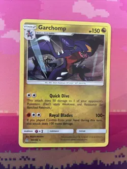 Pokemon Card Garchomp Ultra Prism Holo Rare 99/156 Near Mint - Image 1