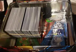 Pokemon Lunch Box Tin Sword & Shield Mix Of Cards, Dice, Stickers, Jumbo Card - Image 2
