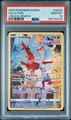 PSA 10 Latias Full Art GG20/GG70 FA Galarian Gallery 2023 Pokemon Crown Zenith - Image 1