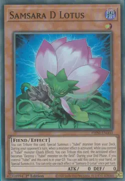 YuGiOh! - SAMSARA D LOTUS - Super Rare Trading Game Card *FREE UK POSTAGE* - Image 1