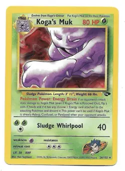 Koga's Muk 26/132 Gym Challenge Regular Vintage Pokemon TCG WoTC - NM - Image 1