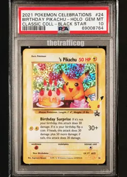 PSA 10 Pokemon 2021 Birthday Pikachu 24 Celebrations 25th Anniversary classic - Image 1