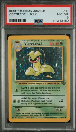 1999 Pokemon Jungle Victreebel #14 English Holo Rare 14/64 - PSA 8 NM-MT - Image 1