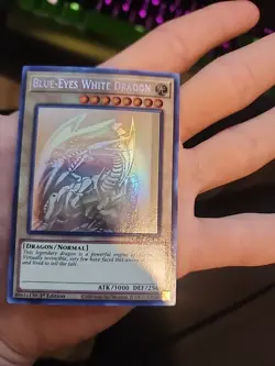 Blue-Eyes White Dragon (Ghost Rare) GFP2-EN175 (ART SHIFT MISPRINT!!!) - Image 2