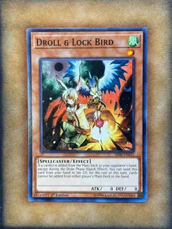 Yugioh Droll & Lock Bird SR08-EN021 Common 1st Ed LP - Image 1