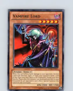 Yu-Gi-Oh TCG Vampire Lord DPKB-EN013 Unlimited Regular Rare Card NM - Image 1