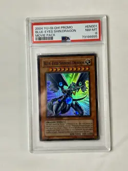 2004 YU-GI-OH! PROMO MOVIE PACK #EN001 BLUE-EYES SHINING DRAGON PSA 8 - Image 1