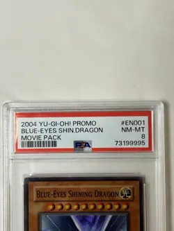 2004 YU-GI-OH! PROMO MOVIE PACK #EN001 BLUE-EYES SHINING DRAGON PSA 8 - Image 4
