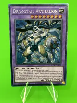 Yu-Gi-Oh Justice Hunters Dracotail Arthalion Collectors Rare JUSH-EN006 NM!!! - Image 1