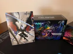 Final Fantasy MTG Gift Bundle w/ Collector Booster Cards, Foil Lands, Die, More - Image 2