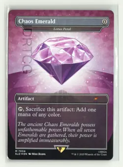 Magic the Gathering Sonic Secret Lair Purple Chaos Emerald Lotus Petal 7034 - Image 1