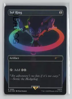 Magic the Gathering Secret Lair Sonic Sol Ring (2093) Rainbow Foil - Image 1