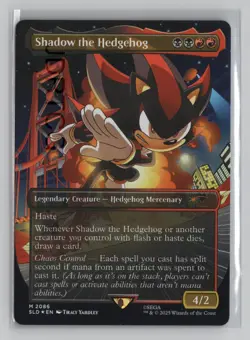 Magic the Gathering Secret Lair Sonic Rainbow Foil Shadow the Hedgehog - Image 1