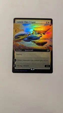 MTG magic EDGE OF ETERNITIES eoe rare EXTENDED ART FOIL LUMEN CLASS FRIGATE #321 - Image 1